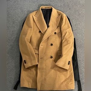SUITSUPPLY PURE CAMEL DOUBLE BREASTED BLEECKER COAT